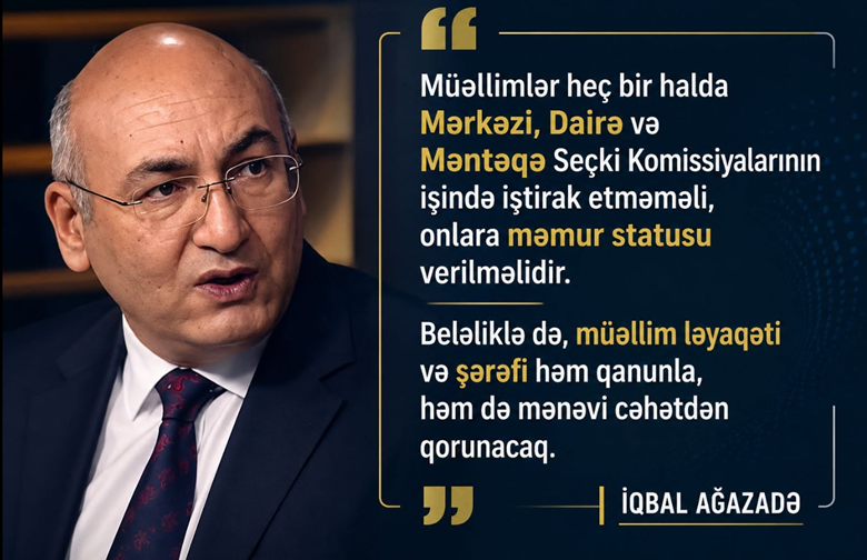 İqbal Ağa-zadə TƏHSİLİN İNKİŞAFINI ŞƏRTLƏNDİRƏN AMİLLƏRDƏN YAZDI...