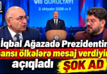 İQBAL AĞAZADƏ Prezidentin hansı ölkələrə mesaj verdiyini AÇIQLADI – ŞOK AD